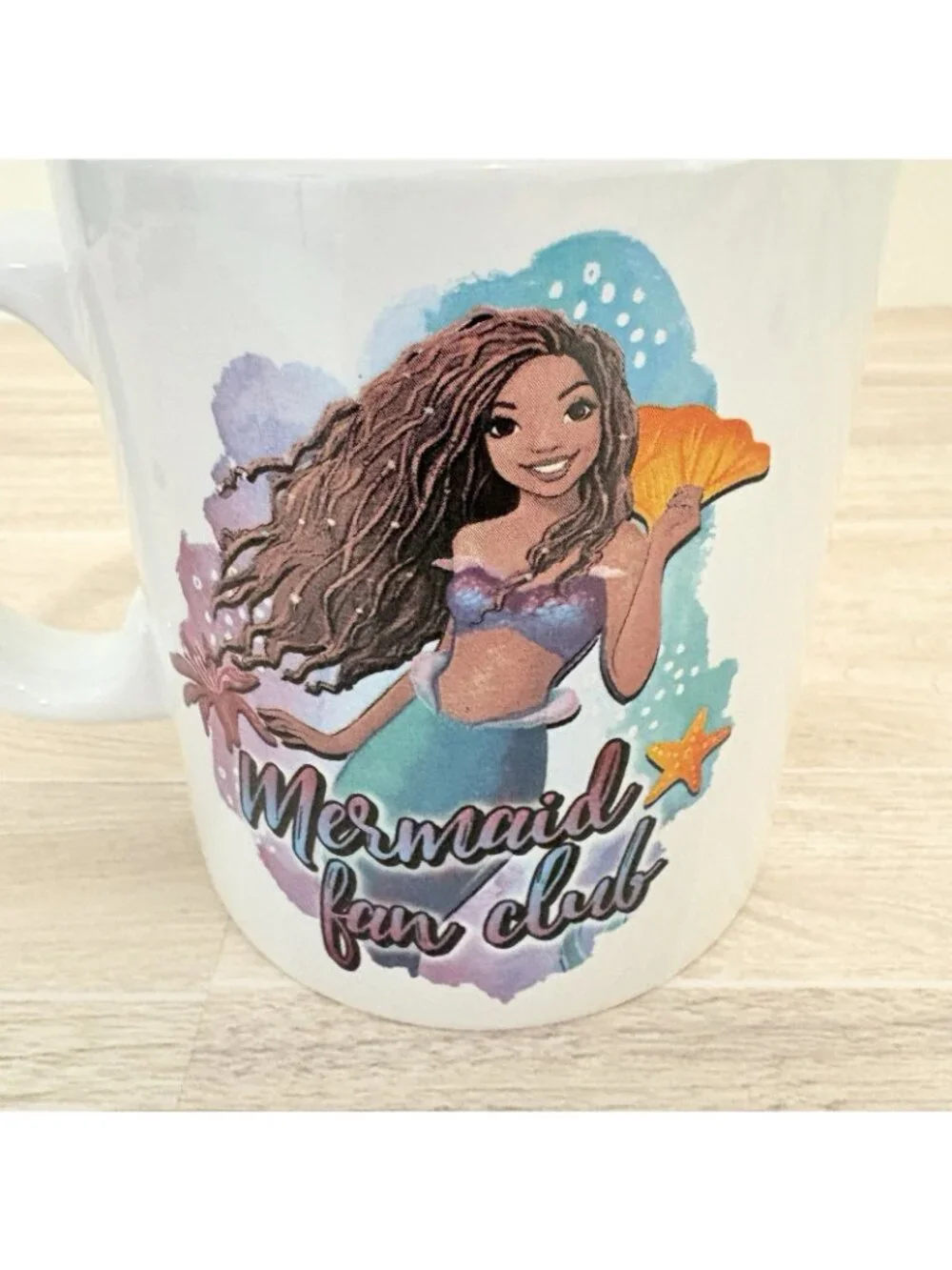 Disney Little Mermaid Fan Club 20oz Ceramic Mug Ariel Starfish Seashell